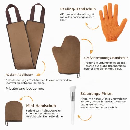 Luxspire 5-teiliges Selbstbräunungs-Handschuh-Set,Selbstbräunungs-Handschuh – Ansicht 2