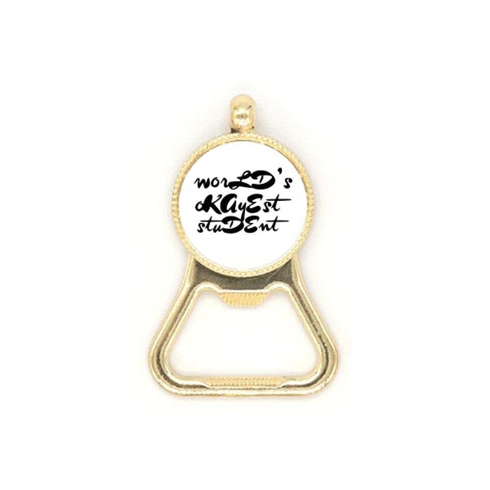 Porte-clés décapsuleur World's Okayest cadeau homme acier inoxydable