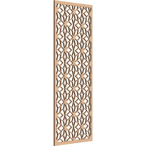 Image of 21 3 /8 inchW x 54 3 /8 inchH x 3 /8 inchT Lake Decorative Fretwork Wood Wall Panels, Hickory