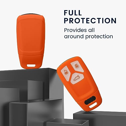 kwmobile Key Cover Compatible with Audi 3 Button Car Key Smart Key (only Keyless Go) - Image 2