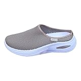 Generisch Zapatos de verano para mujer, cerrados, ligeros, primavera, verano, con plantilla, zuecos ortopédicos, pantuflas de verano, urbanas, elegantes, vintage, cuña, plataforma, invierno, zuecos