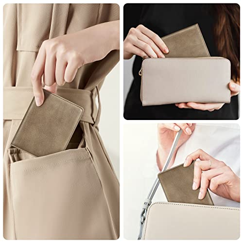 Fintie Bifold Credit Card Holder For Men And Women, Premium Pu Leather Slim Minimalist Rfid Blocking Card Cases Wallet With Id Window (Khaki) #TOP2