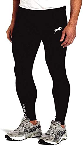 Men's Compression Pants Athletic Workout Tights Yoga Running Leggings Without Pockets Pants for Cycling Hiking