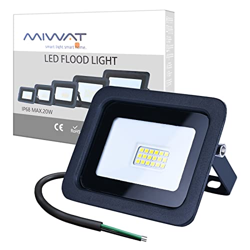 MIHEAL Ultra-Thin 10W 20W 30W 50W 100W LED Flood Light Spotlight Led Search Lamp 110V Floodlights for Outdoor Garden Street Square Cool White, 20W