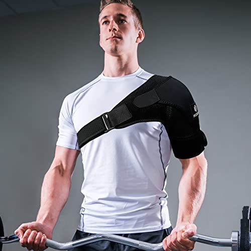 Nosidak Shoulder Brace - Shoulder Compression Sleeve Immobilizer & Support Wrap For Torn Rotator Cuff, Shoulder Pain, Dislocated Ac Joint, Tendonitis, Bursitis, Subluxation #TOP5