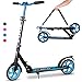 VOKUL Scooter Faltbarer Kick Scooters für Jugendliche & Erwachsene ab 12 Jahren, Tretroller Big Wheel Scooter 205 MM | Cityroller Höhenjustierbar | Stoßdämpfer | Umhängegurt | Kapazität Bis 220lbs