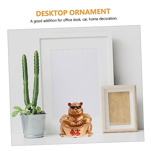 Figurine tigre en résine ornement de table élégant - 5