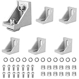 6 Stück Aluprofil 30x30 Winkelverbinder, Hochwertige Aluminium-Eckverbinder für Aluprofil 30x30 - Robuste & Präzise Verbindungselemente - Ideal für Möbelbau, Regale & (6er Set)