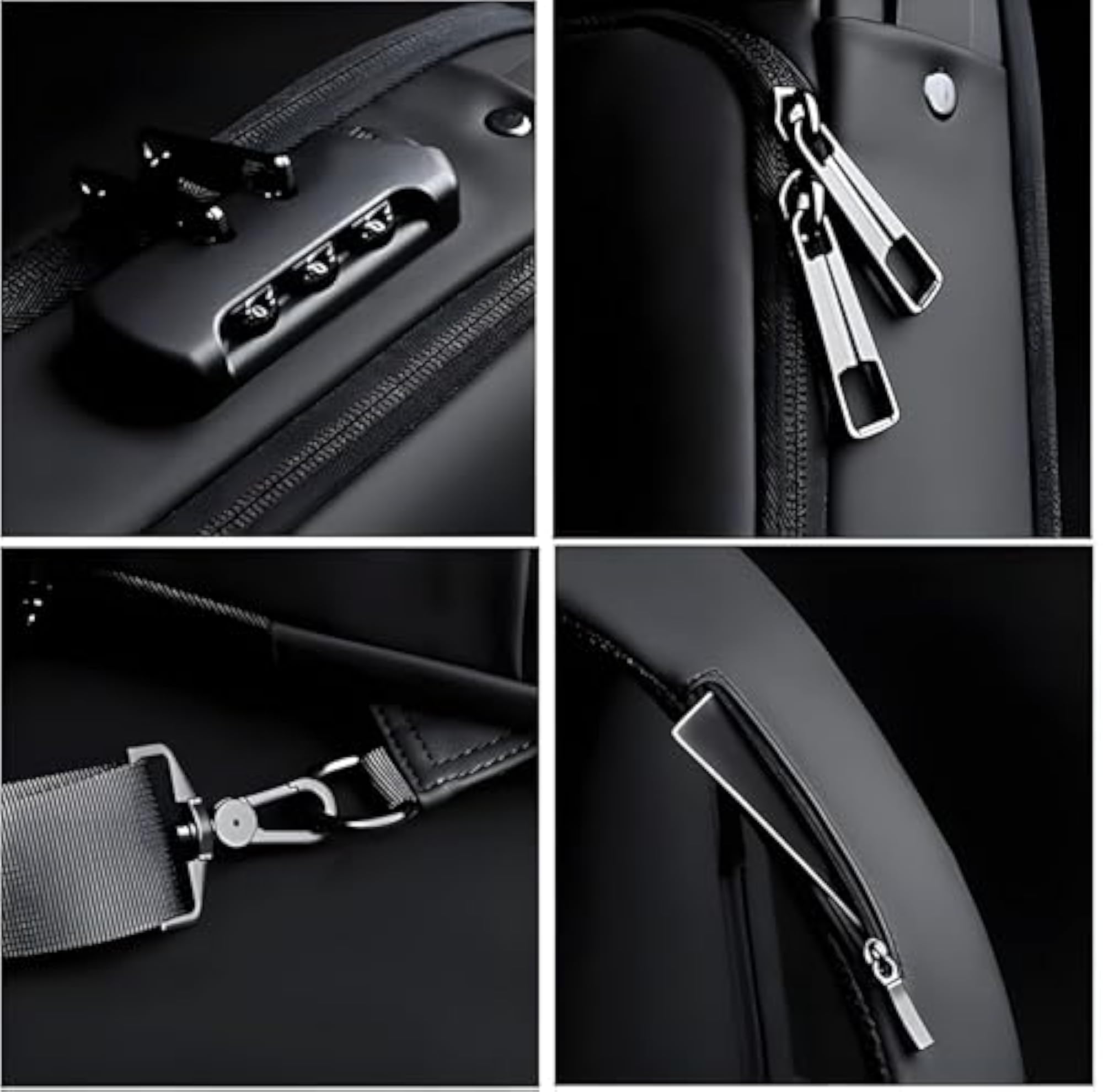 Waterproof Unisex Sling Body Bag with USB Port & Security Lock