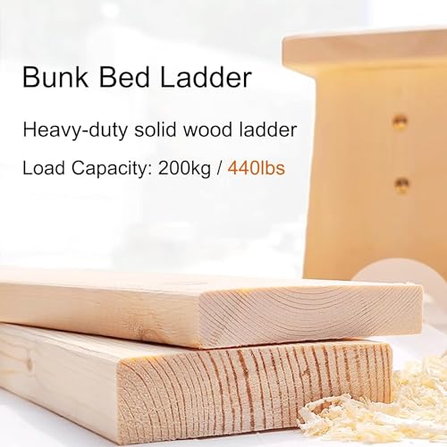 Escalera para litera doble de madera, ideal para optimizar el espacio en cuartos infantiles 6