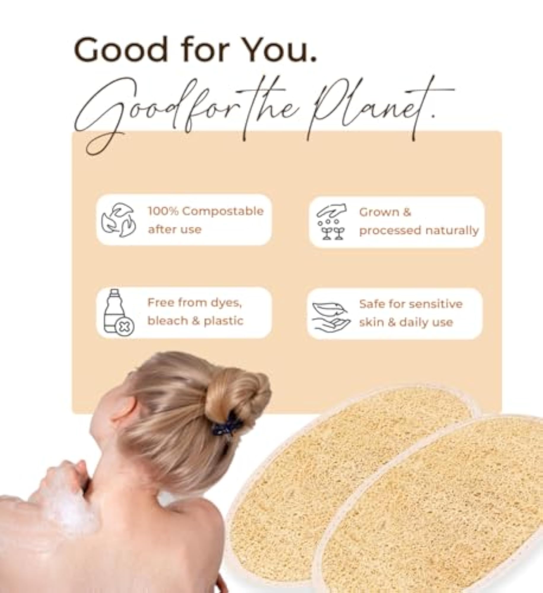 Eco-Friendly Natural Loofah Scrubber