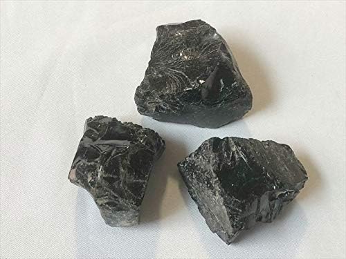 Amazon Co Jp 黒曜石 3個セット まとめて150ｇ程度 和田峠産 和田峠 岩石標本 石器材料 オブシディアン 縄文時代 旧石器時代 矢じり ハンドメイド 材料 ホーム キッチン