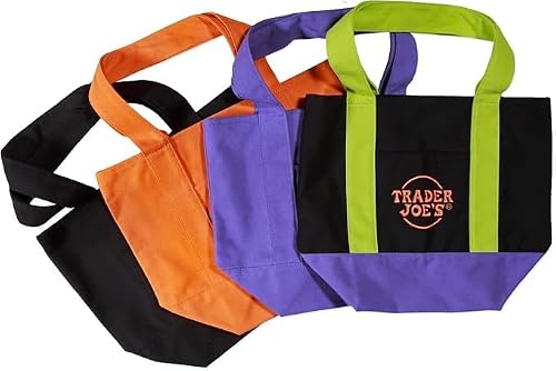 Mini Halloween Canvas Tote Bag Set Of (4)