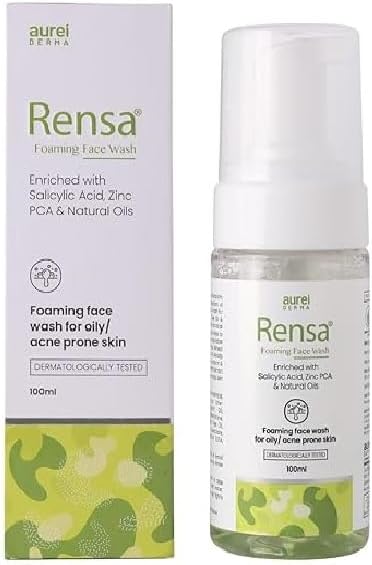 Rensa Foaming Face Wash For Foaming Face Wash For Oily & Acne Prone Skin Men And Women, (100ml)