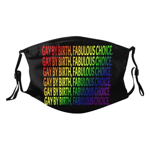 Gay by birth, fabulous by choice Adult Dust Mask Adjustable Dust Face with 2 Filter371