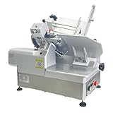 CMICE Automatic Commercial Meat Slicer, 920W Automatic Meat Slicer with 12' Carbon Steel Blade, Adjustable Thickness From 0～12 mm Suitable for Commercial/Home Use