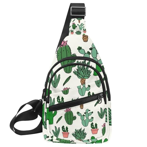 Sac à bandoulière motif cactus idéal pour vos randonnées urbaines et sorties légères