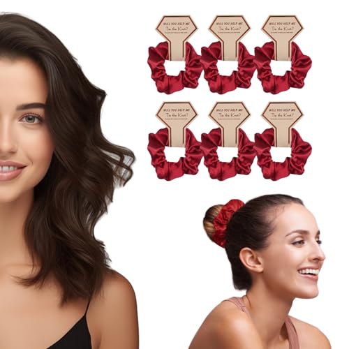 OWITER Te̕tYlScrunchiesƐg̃wAoh6_ZbgԉŃV[wAohACfAv[g (burgundy)