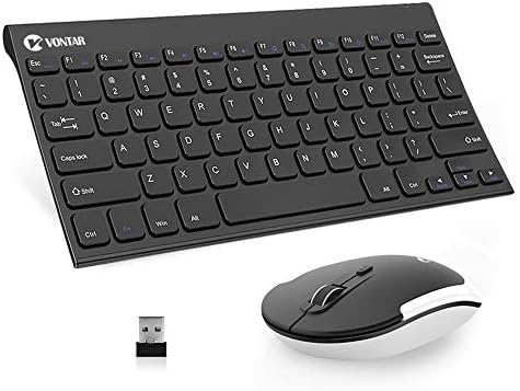 Wireless Keyboard and Mouse, 2.4G Mini Small Rechargeable Keyboard Mouse Combo for TV,Computer Laptop, Desktop, PC, Compatible Windows XP/Vista / 7/8/10, H96 Max T9 TV Box