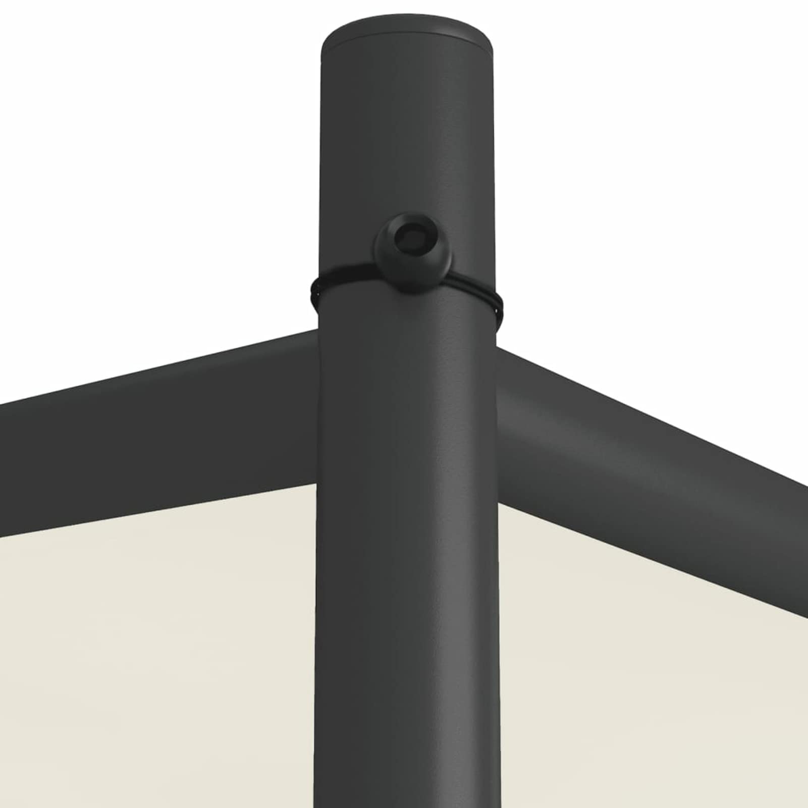 Festnight Pérgola de Jardín con Techo, Pérgola de Acero 4x4 m 180 g/m² Cenador de Jardín con Toldo para Patio Terraza Acero y Poliéster Resistente al Agua y a UV Blanco