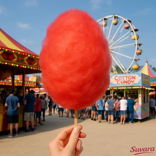 Zuckerwatte Zucker mit Geschmack Kirsche Rot farbiger Aromazucker 1kg für die Zuckerwattemaschine – Bild 5