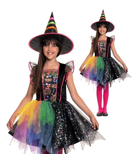 Magicoo Costume da strega colorato per ragazze
