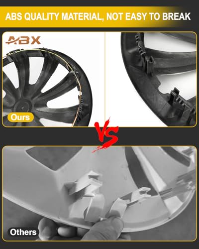 Image of ABX Hubcaps,15 inch hubcaps Set of 4, Wheel Rim Cover ABS Material, Snap On Car Truck SUV Replacement, for Toyota Camry Nissan Mazda etc