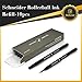 Schneider Rollerball Refill Black Fine - Smooth Writing Pack of 10 Rollerball Refills Designed for BEILUNER Pens - Safety Non Dry Roller Pen Refill F - Schneider 850 Size - Made in Germany
