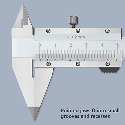Calibrador Vernier de Punta 0-6 Inch/150 mm Acero Inoxidable miniatura 2
