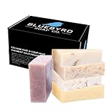 Bluebyrd Soap Unscented Natural Bar Soaps 5-Pack Variety | Chemical-Free, Fragrance-Free, Dye-Free | Gentle Bar Soap For Extremely Sensitive Skin - Oatmeal, Aloe, Clay, Shea Butter (Unscented)