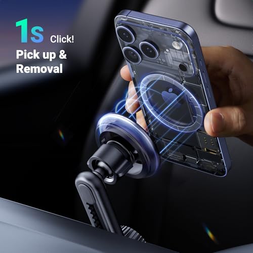 UGREEN Magnetic Phone Mount for Car Compatible for Magsafe, Not Blocking Air Vent, Strengthen Magnetic Power Car Phone Holder Compatible with iPhone 16 15 Pro Max 14 13 12 Pro Mini MagSafe Case by UGREEN - Used condition - Image 8