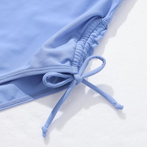 Image of Weixinbuy Girl's One Piece Swimsuits with Mesh Skirt Bathing Suits Swimwear with Cover Up for Girls 9-16 Years