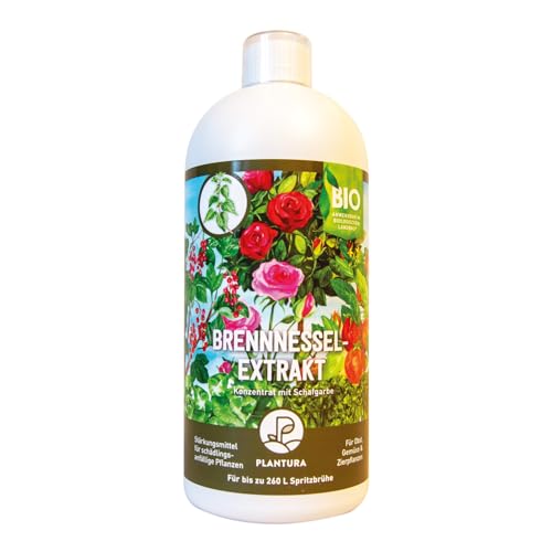 Plantura Bio-Brennnessel Extrakt natürliches Pflanzenstärkungsmittel 1 L für 260 L Spritzbrühe
