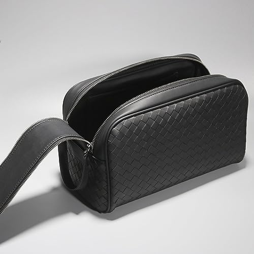 BJOHVPPS Toiletry Bag for Men, Leather Travel Toiletry Organizer Large Dopp Kit for Men, Water Resistant Travel Bag Shaving Bag for Toiletries Accessories - Image 6