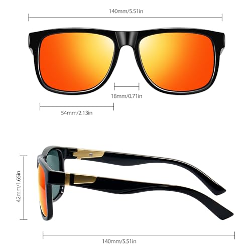 Image of Joopin Polarized Sunglasses Men Women UV400 Protection, Big Chunky Square Sun Glasses, Designer Shades Retro Sunnies Driving
