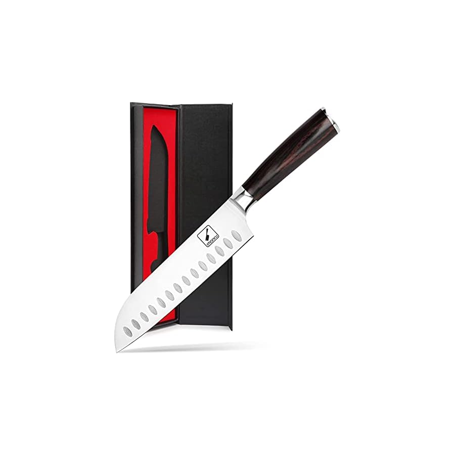 imarku Chef Knife 7 Inch Kitchen Knife Ultra Sharp Santoku Knife - 7Cr17Mov Japanese Chefs Knife, Kitchen Gadgets 2024, Birthday Gifts for Him Her, Best Gifts for Women Men