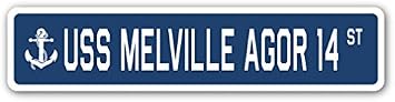 USS Melville AGOR 14 Street Sign us Navy Ship Veteran Sailor Gift