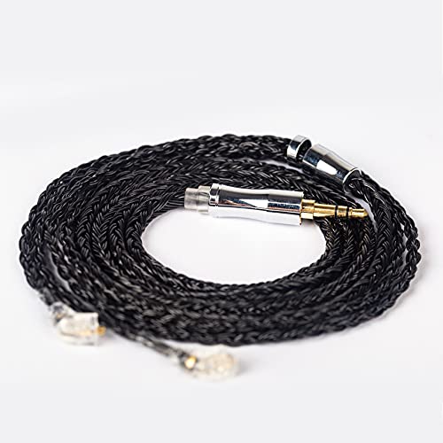TFZ Earphone Cable-KBEAR [Show] 24 Core 5N OFC Silver plated Cable, in-Ear Monitors Replacement Cable with 3.5mm Plug Suit for MY-LOVE-4 QUEEN-LTD Lark KS1 KS2 Robin and TFZ Series (TFZ3.5, Black)