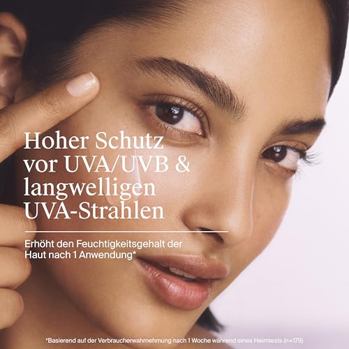 Neutrogena Hydro Boost Aqua Fluid LSF 50 50 ml, parfümfreie Tagescreme mit LSF 50, leichte Gesichtspflege mit Hyaluronsäure, Vitamin B5 und Niacinamid für intensive Feuchtigkeit