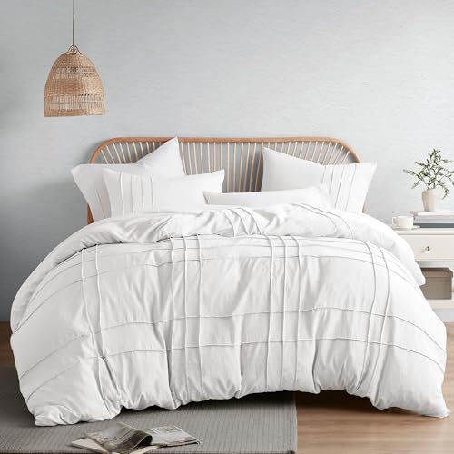 Comfort Spaces AM12-0041 White Queen Size Duvet Cover Set cover