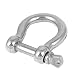 New Lon0167 M15 Male Featured Thread Wire Rope reliable efficacy Fastening Bow Shackle Silver Tone 100mm Long(id:237 e6 a6 d00)