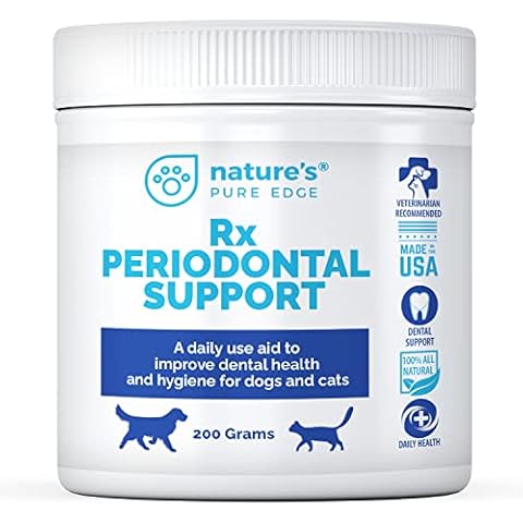 PERIODONTAL Support-Dental Care for Dogs and Cats. Eliminates Bad Breath, Plaque, and Tartar. Promotes Healthy Teeth and Gums. Extra Large, 200 Grams. Cover
