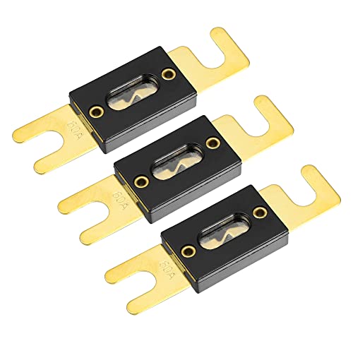 Image of X AUTOHAUX 3pcs Fuse Replacement 60A ANL Fuses Car Audio Fuse