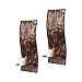 Whole Housewares Decorative Metal Wall Candle Sconces, Wall Candle Holders - Mosaic Glass Set of 2 (Brown Multi)