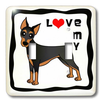 Double interrupteur à bascule Doberman idée cadeau originale pour passionné - 3