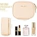 Mini Makeup Bag with Led Mirror,Small Travel Make up Bag 3 Light Modes Adjustable Brightness, for Women Organizer Cosmetic Bag, Portable Travel Train Toiletry Bag, for Pool Parties Work Touch-Ups