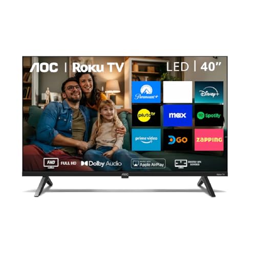 Listado de pantalla cobia del mes. 48 Q-touch Smart TV LED 40” Full HD con Roku Integrado | AOC 40S5045 | WiFi, HDMI y USB | Control por App y Streaming Directo
