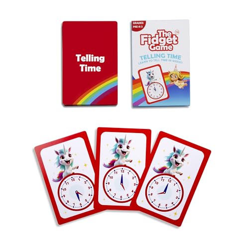 THE FIDGET GAME Telling Time Flash Cards, Learn to Read