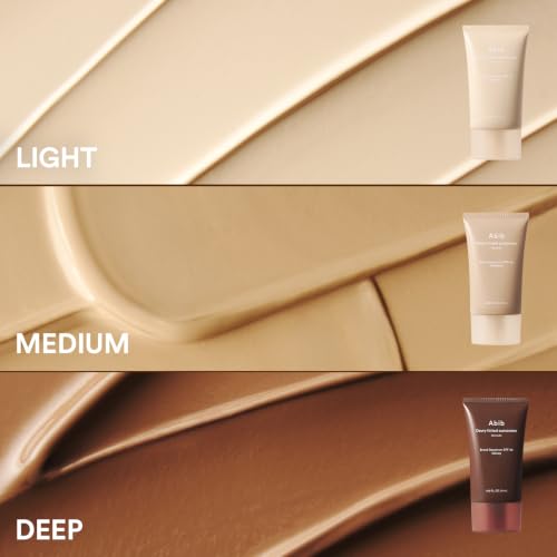 Image of Abib Dewy Tinted Sunscreen SPF 45 (Light) UV Broad Spectrum, Daily Face Moisturizer, Skincare Infused Glow Tube, Mineral&Chemical Hybrid Filter, Lightweight Natural Coverage Korean Skincare 1.69 fl oz