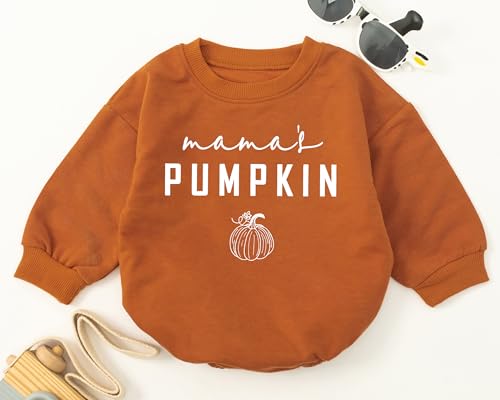 2PC Little Pumpkin Baby Romper for Boy, Little Brother Fall Romper, Infant Halloween Ghost Outfit3